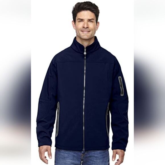 NWT Soft Shell Technical Jacket Navy Blue Large - Picture 2 of 15